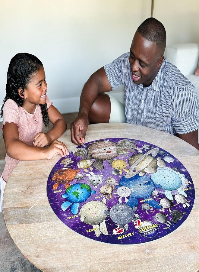 Celestial Buddies So Many Moons! 500 Piece Jigsaw Astronomy Space Puzzle and Poster for Ages 8+ | Educational 23 Moon Poster for Science STEM Learing - Image 2